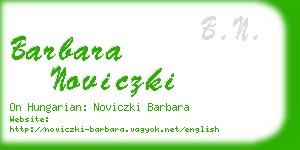 barbara noviczki business card